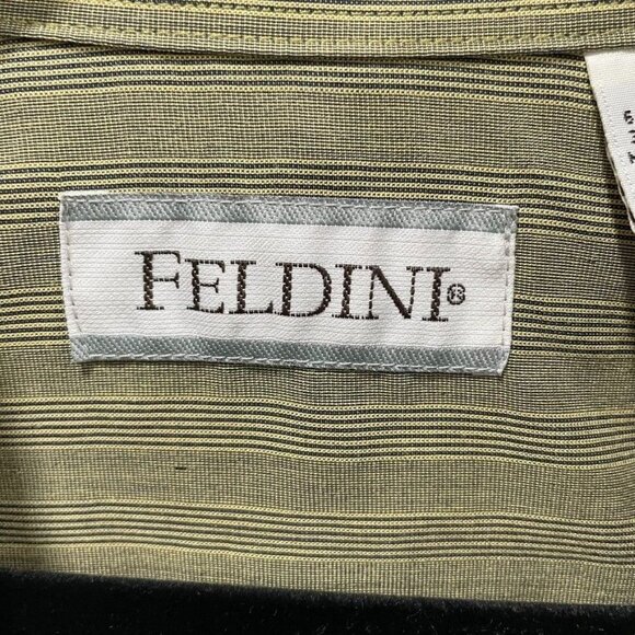 Feldini 2XL Button Down Shirt Striped Rayon Blend Casual Relaxed Fit Classic - Picture 2 of 8